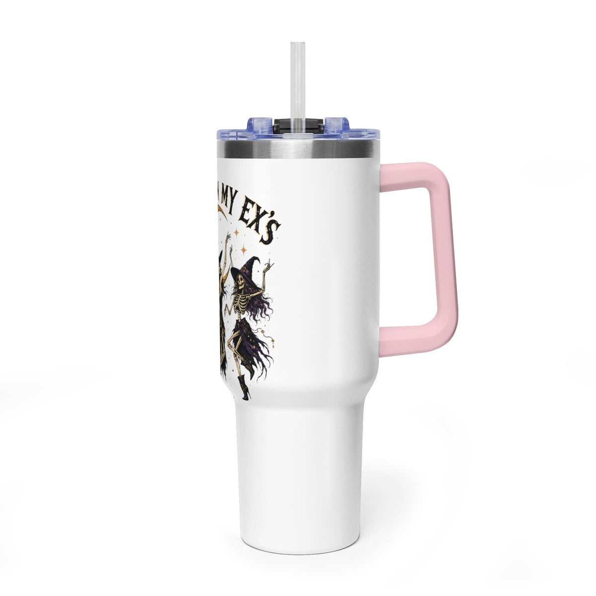 Hexes On My Exs 40oz Tumbler — Witch Moon Vacuum Insulated Travel Mug
