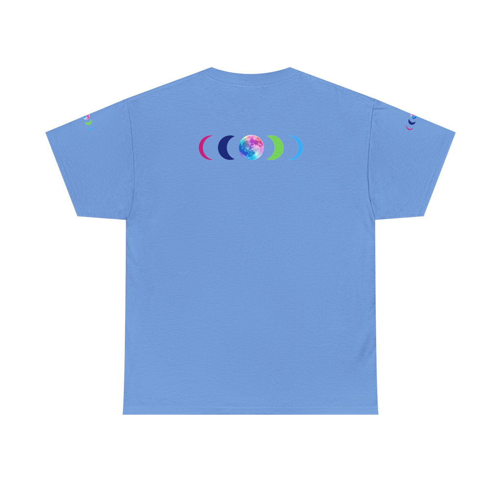Wolf Moon T‑Shirt — Rainbow Celestial Wolf Graphic Tee