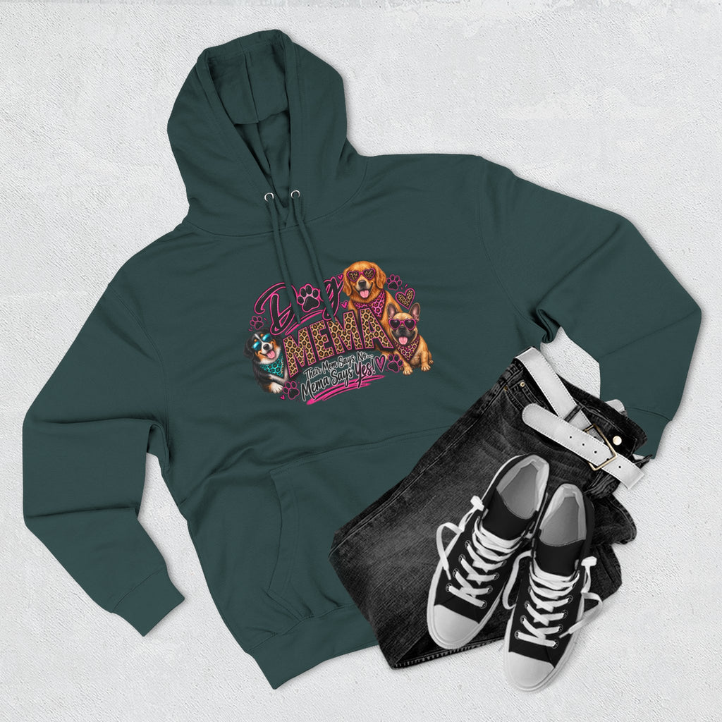 Dog Mema Hoodie — Cute Paw Print Graphic Pullover for Grandma Dog lovers