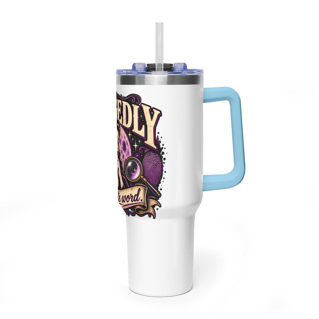 40oz Vacuum Tumbler - "Allegedly" Retro Detective Graphic