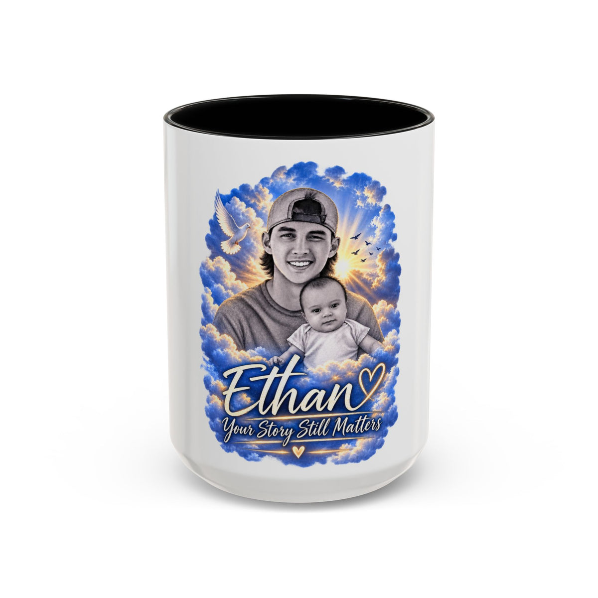 Memorial Photo Coffee Mug - "Ethan" Personalized Keepsake (You Story Still Matters)