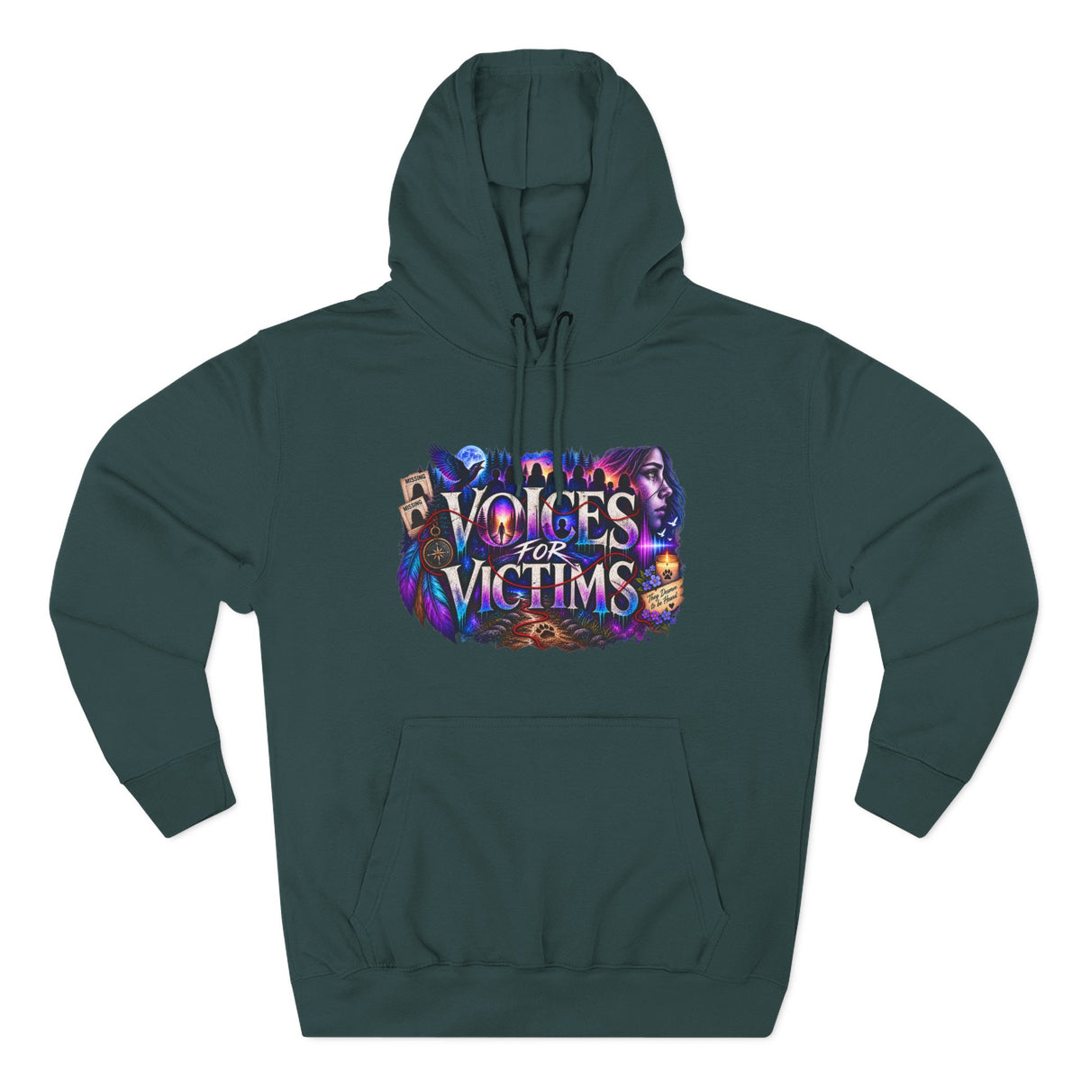 Voices for Victims Graphic Hoodie — Support & Awareness Pullover