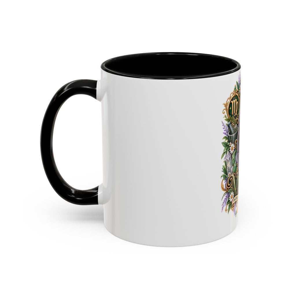 Virgo Russian Blue Cat Accent Coffee Mug — Zodiac Astrology Horoscope Gift (11/15 oz)