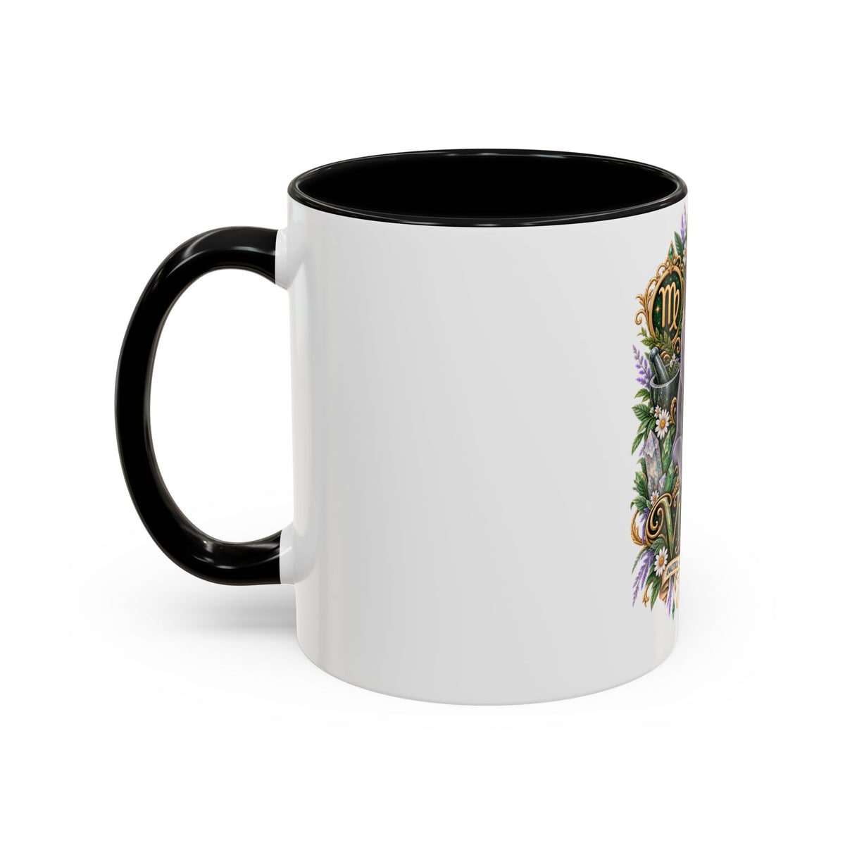 Virgo Russian Blue Cat Accent Coffee Mug — Zodiac Astrology Horoscope Gift (11/15 oz)