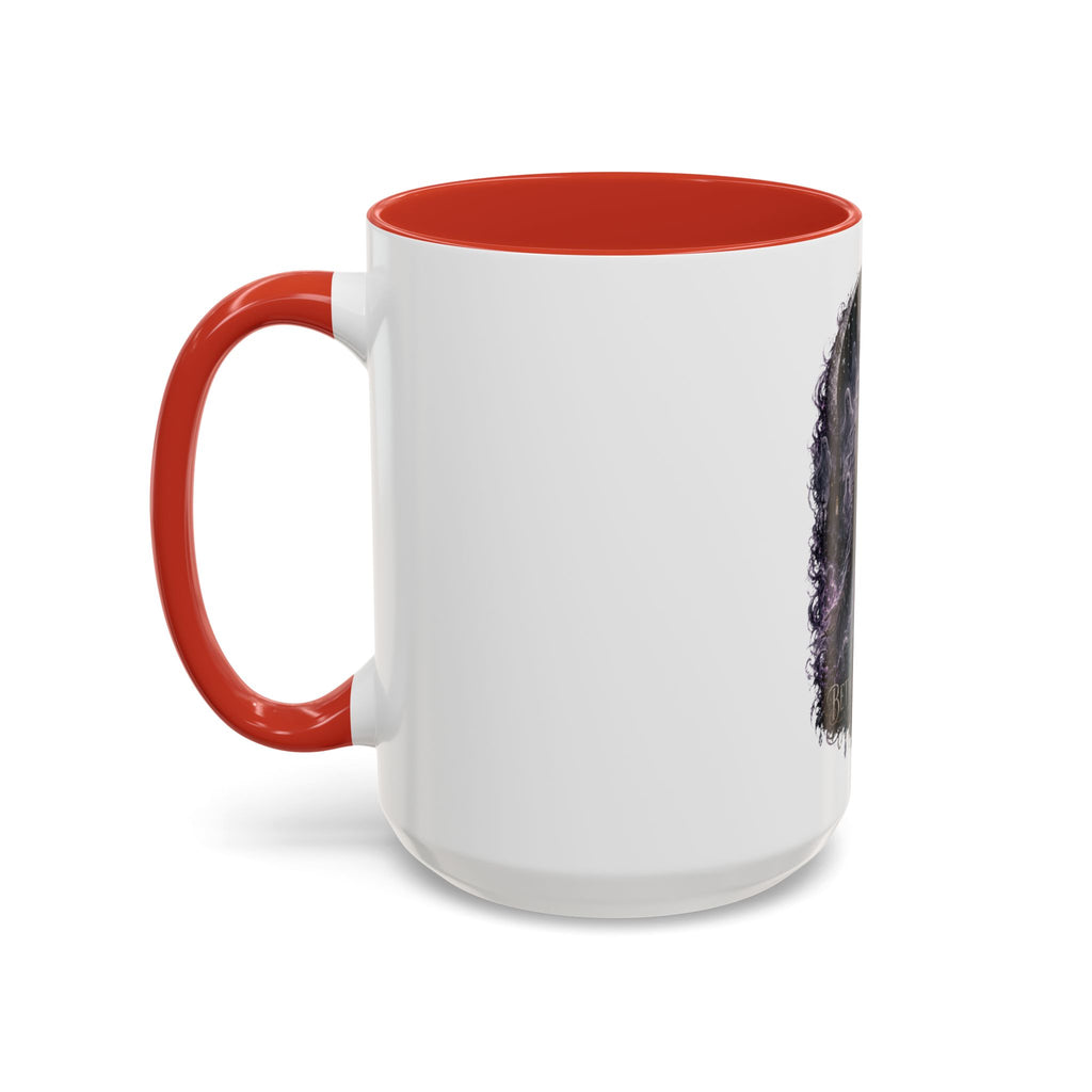 Between Worlds Accent Coffee Mug — Gothic Fantasy Witch Illustration (11/15oz)
