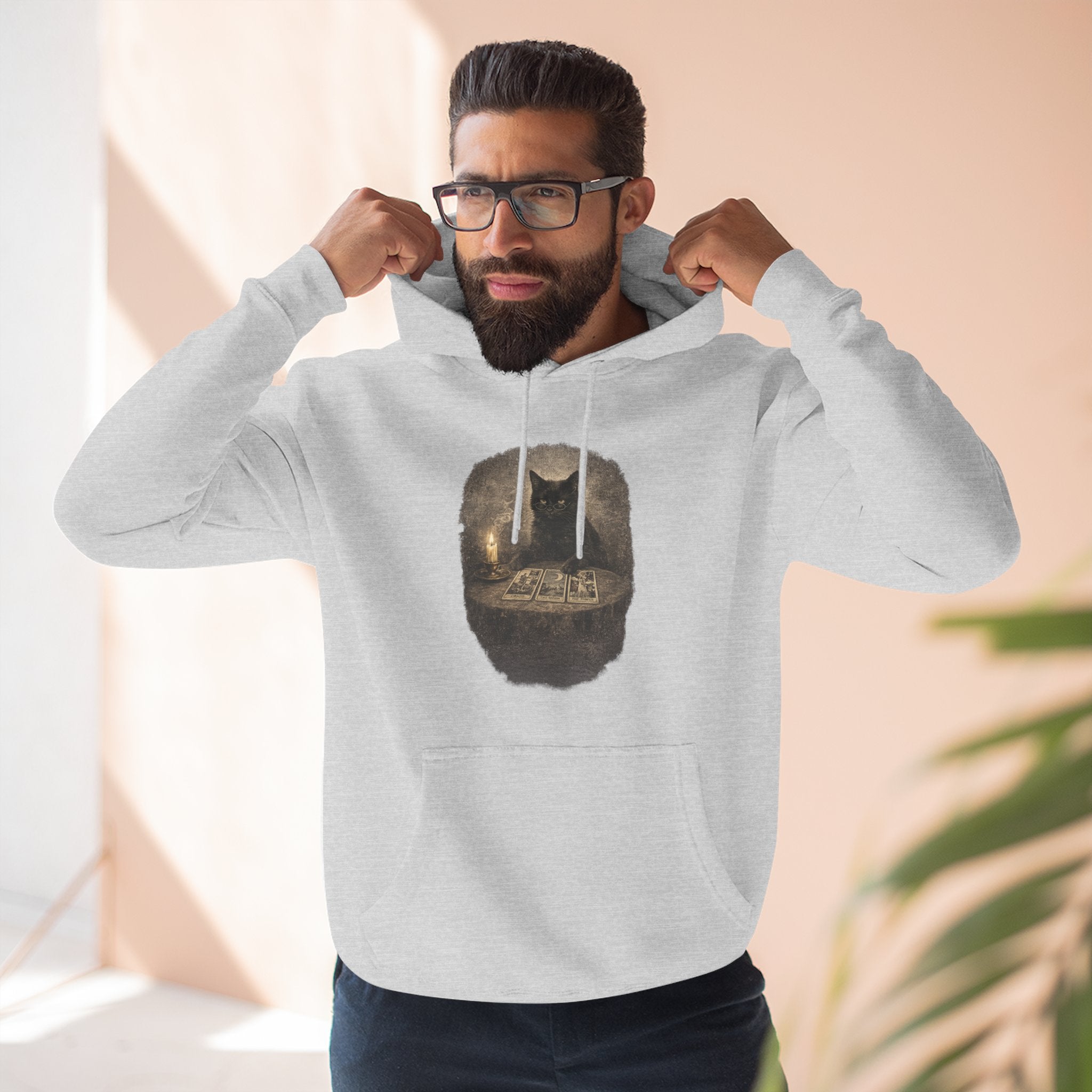 Tarot Black Cat Pull Over Hoodie