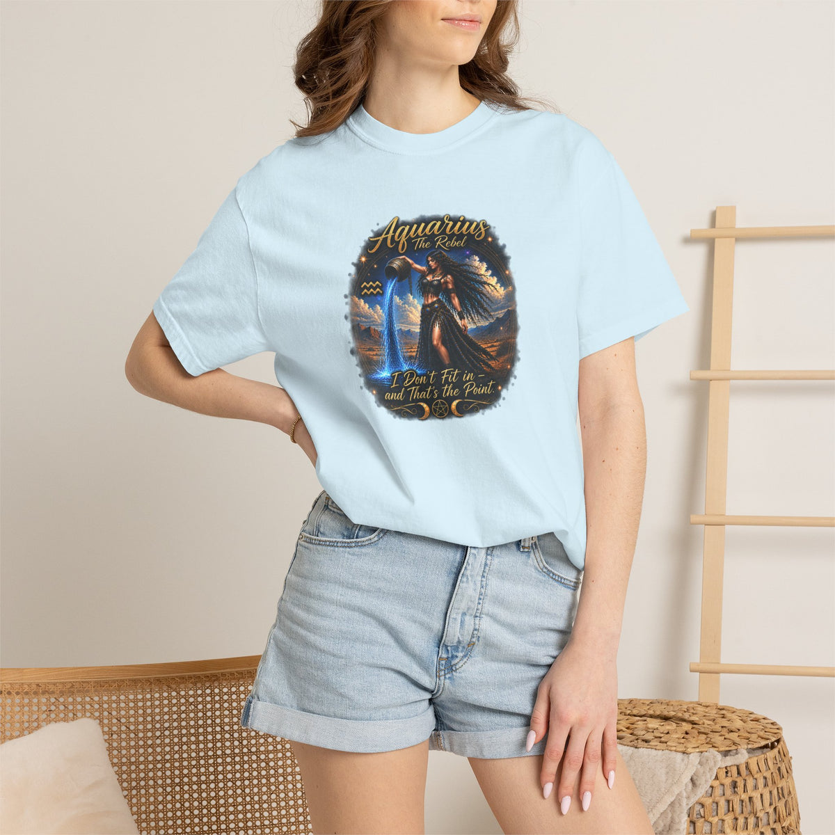 Aquarius "The Rebel" Zodiac T-Shirt – Water Bearer Astrology Tee Zodiac Sign