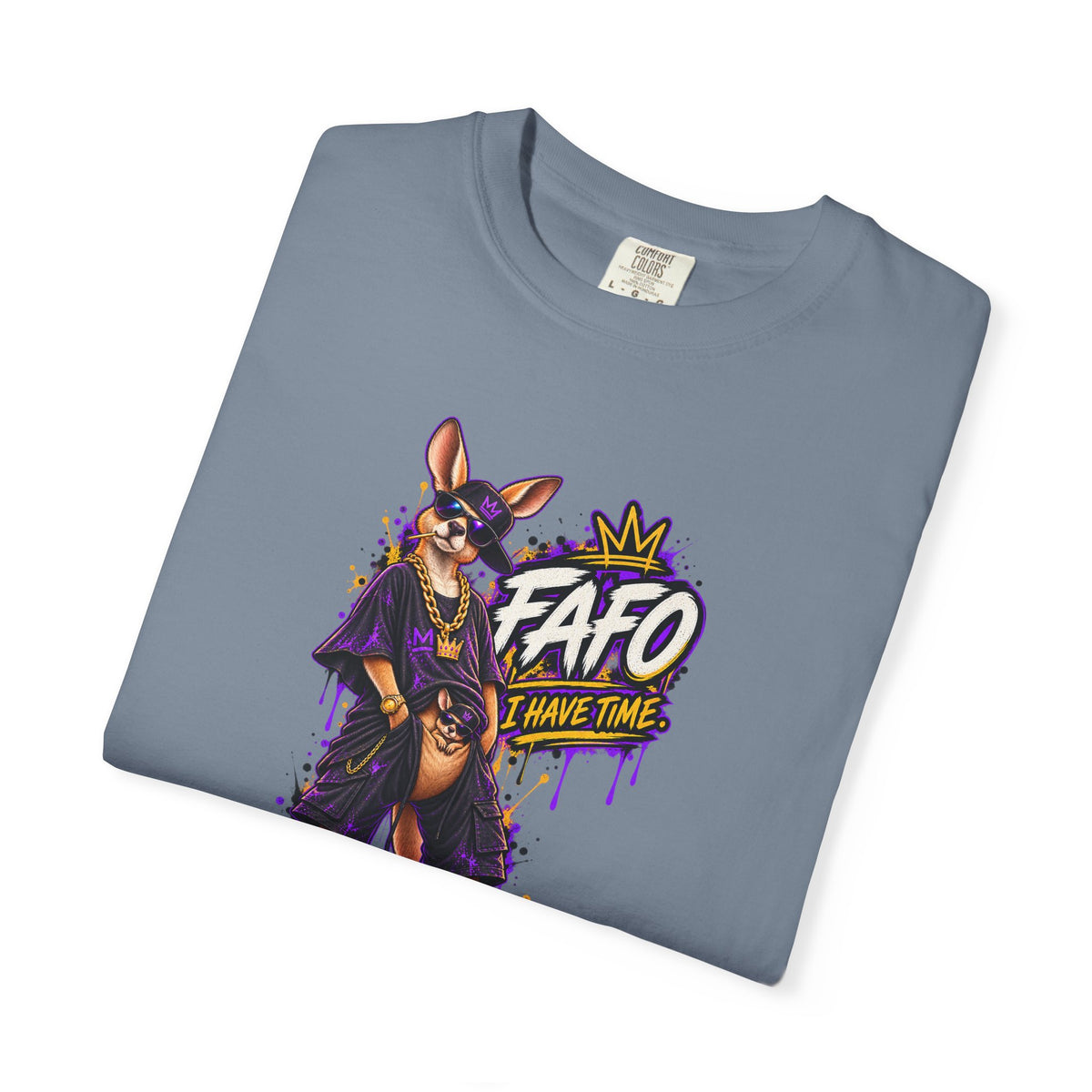 FAFO Kangaroo Graphic T-Shirt — Streetwear Retro Animal Design