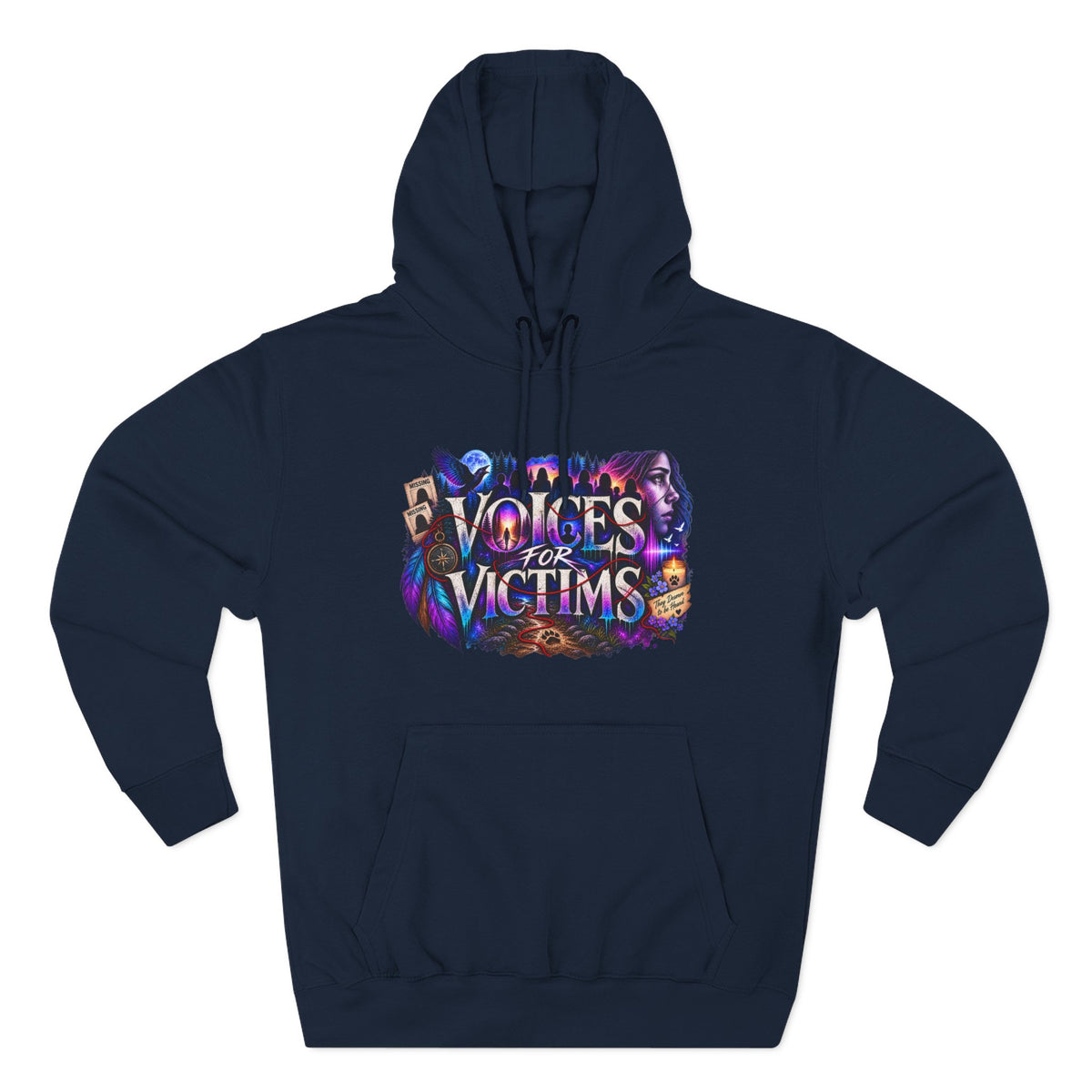 Voices for Victims Graphic Hoodie — Support & Awareness Pullover