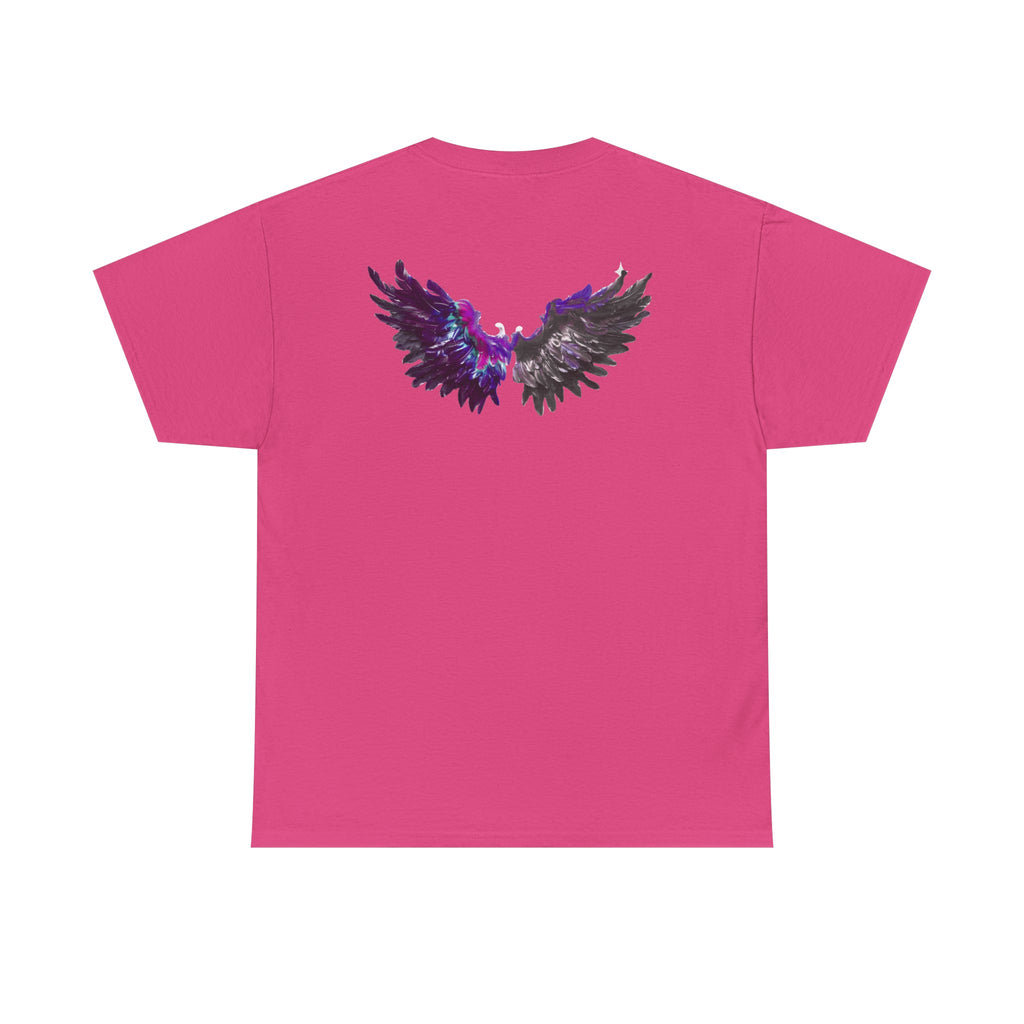 Free Spirit Tee — Purple Galaxy Wings Graphic T-Shirt