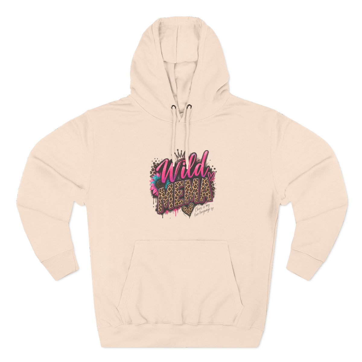 Wild Heart MEMA Leopard Print Hoodie — Women’s Trendy Graphic Pullover