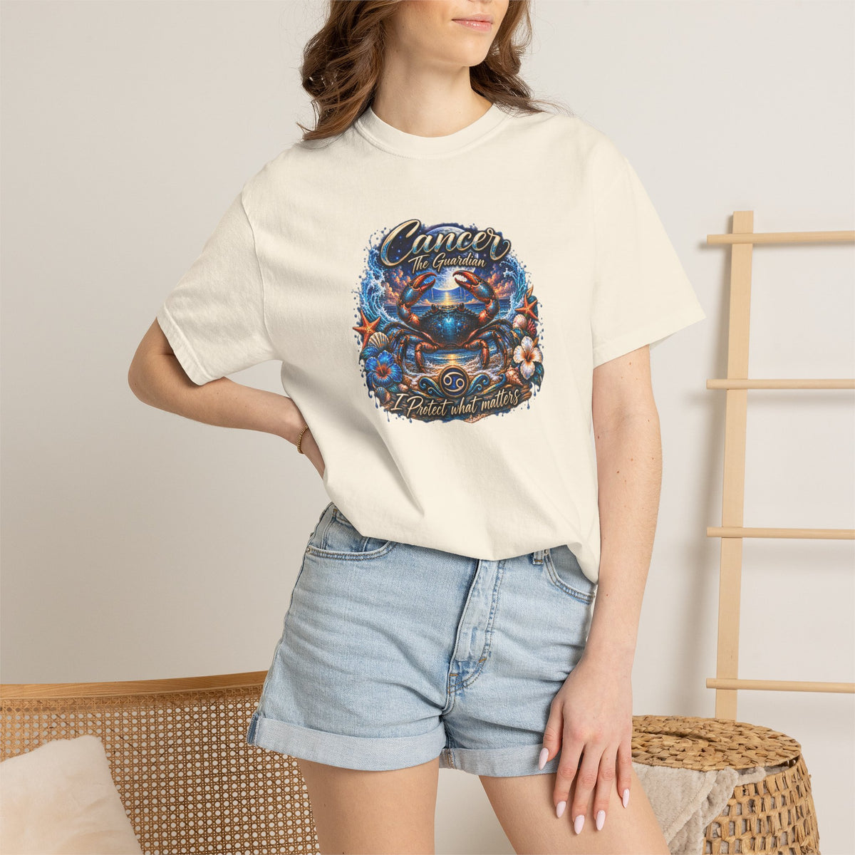 Cancer The Guardian Zodiac Tee- Born Devoted