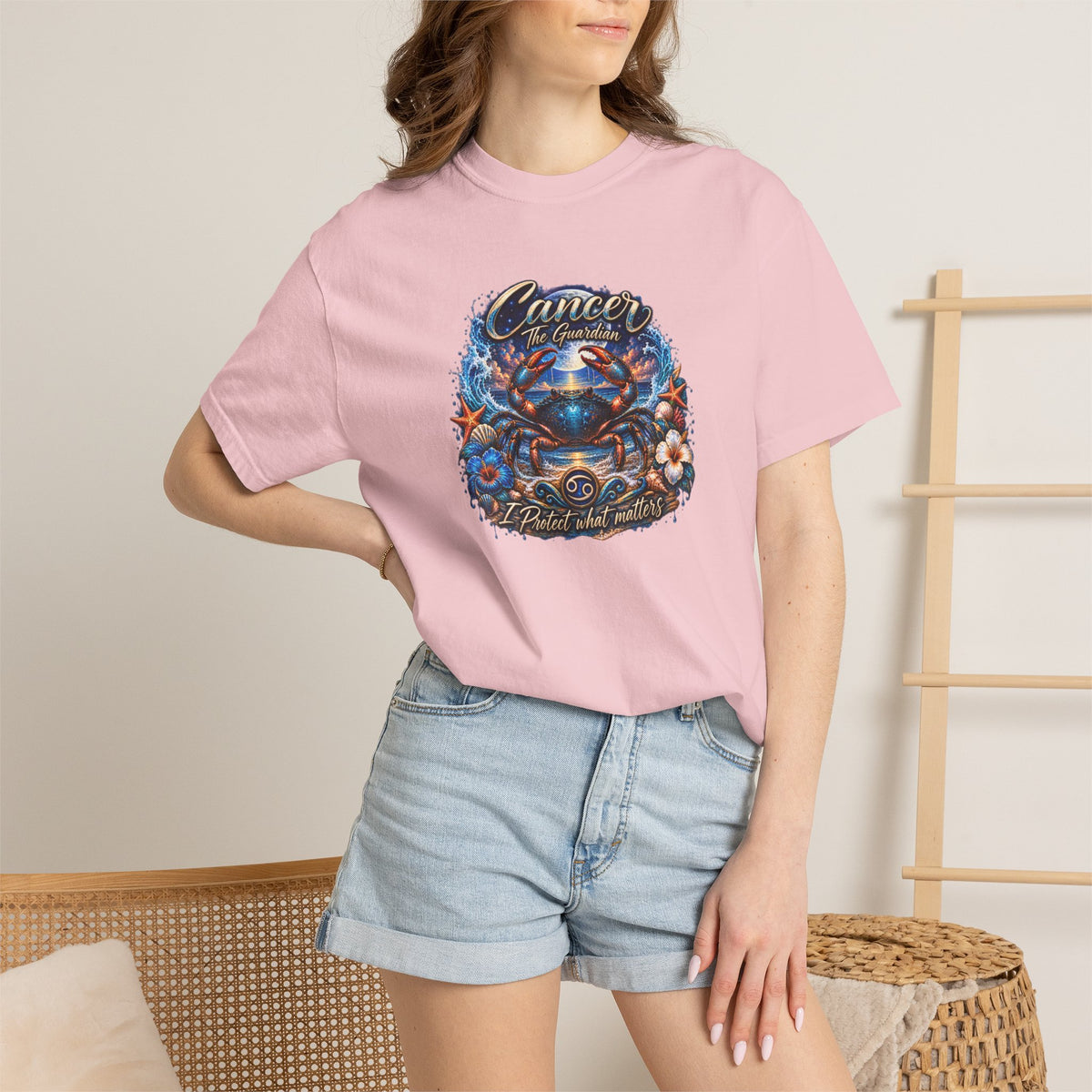 Cancer The Guardian Zodiac Tee- Born Devoted