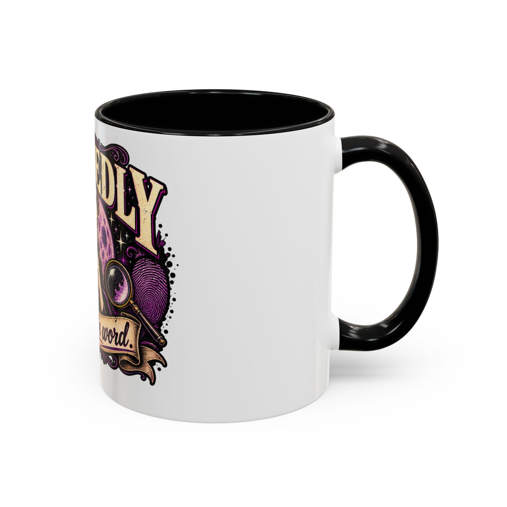 Allegedly Coffee Mug — Retro Pinup Mystery Design