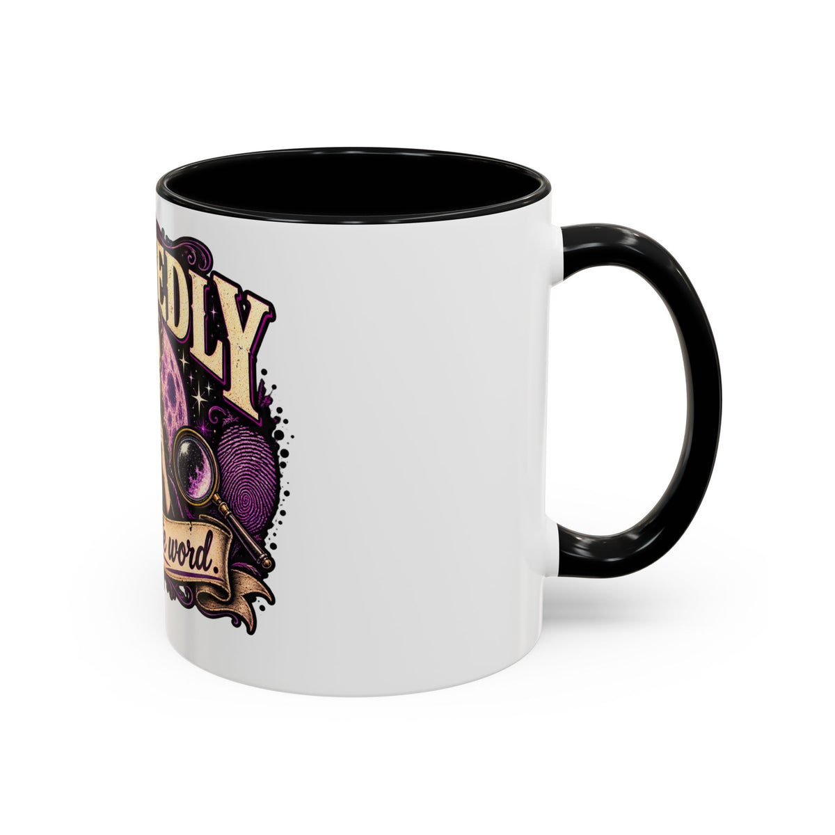Allegedly Coffee Mug — Retro Pinup Mystery Design