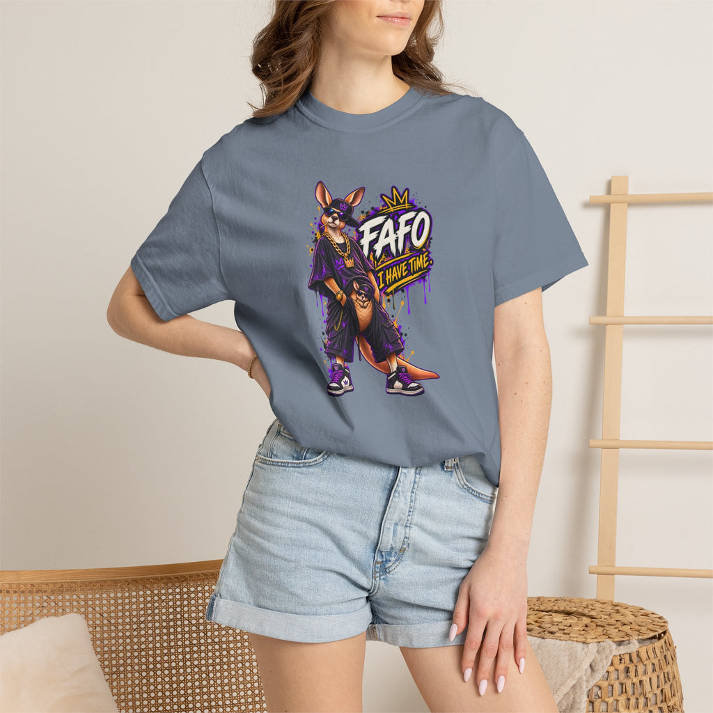 FAFO Kangaroo Graphic T-Shirt — Streetwear Retro Animal Design