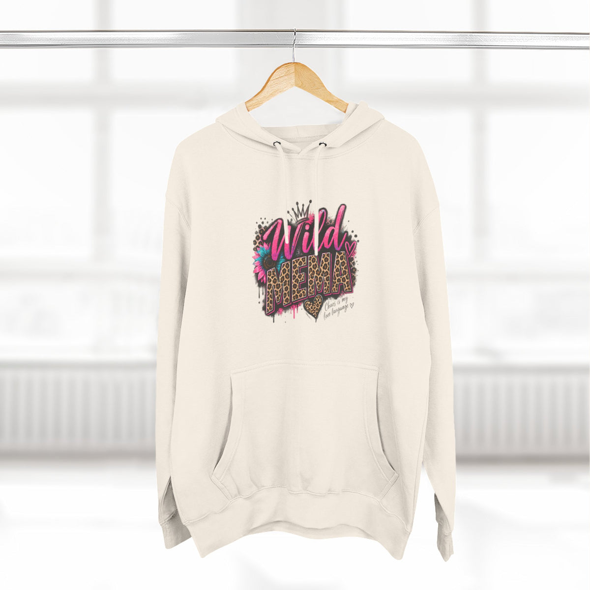 Wild Heart MEMA Leopard Print Hoodie — Women’s Trendy Graphic Pullover