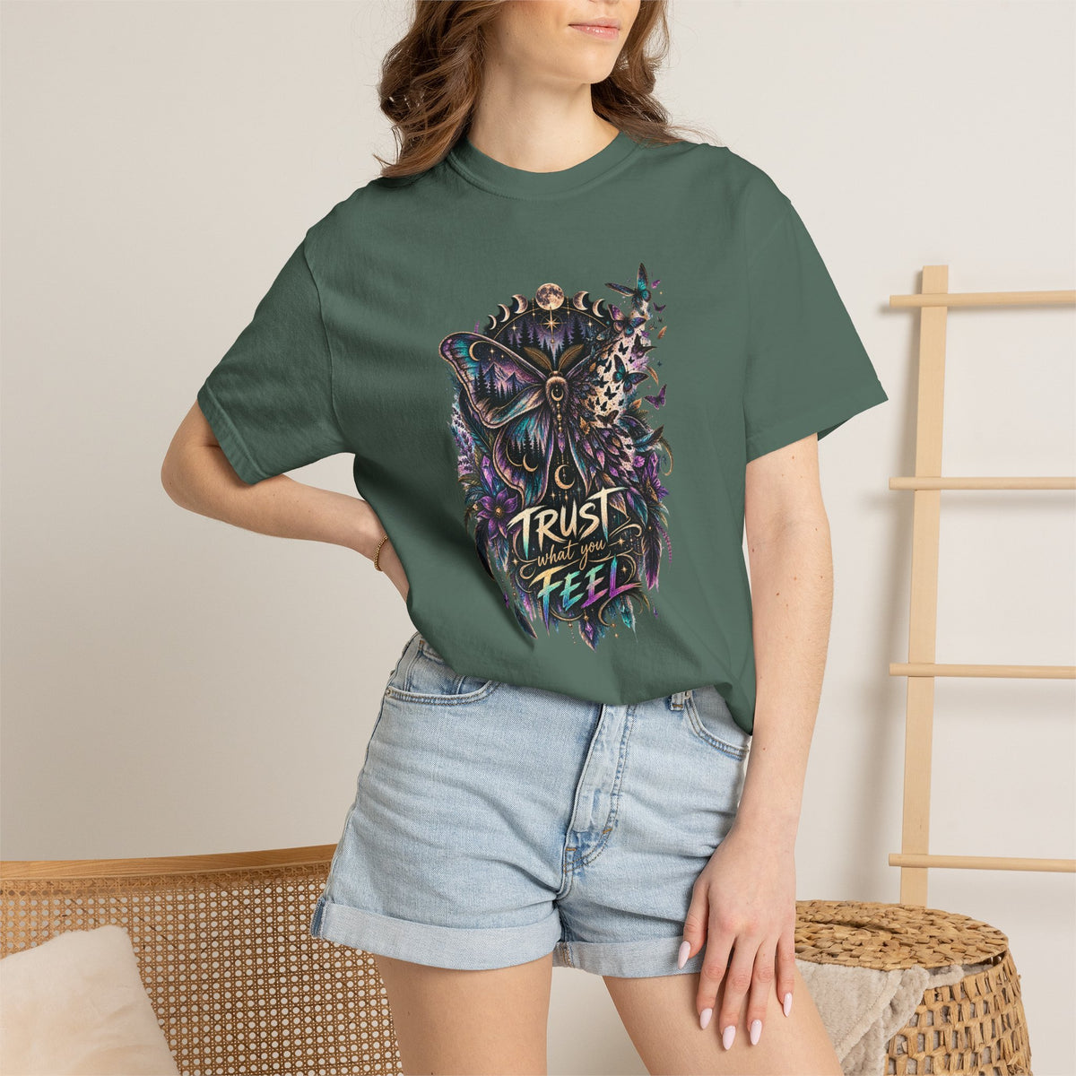 Moth Trust what You feel Empowerment Tee — Mystical Tee