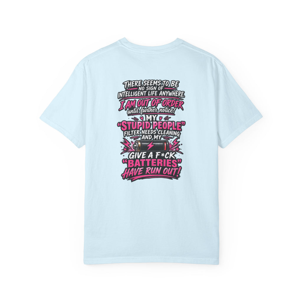 Graphic T-Shirt — 'I Am Out of Order' Humorous Rock Skull Tee