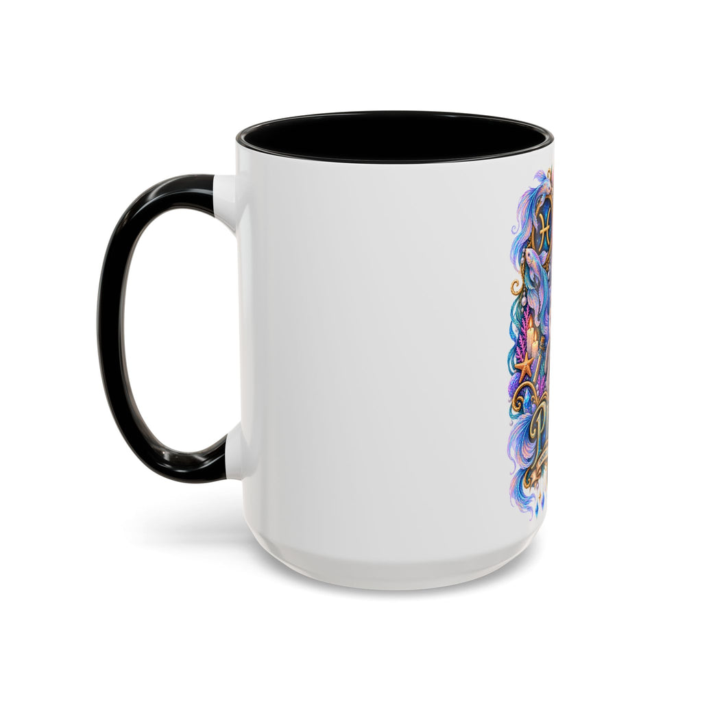 Pisces Devon Rex Cat Accent Coffee Mug — Zodiac Astrology Ceramic Mug (11/15oz)