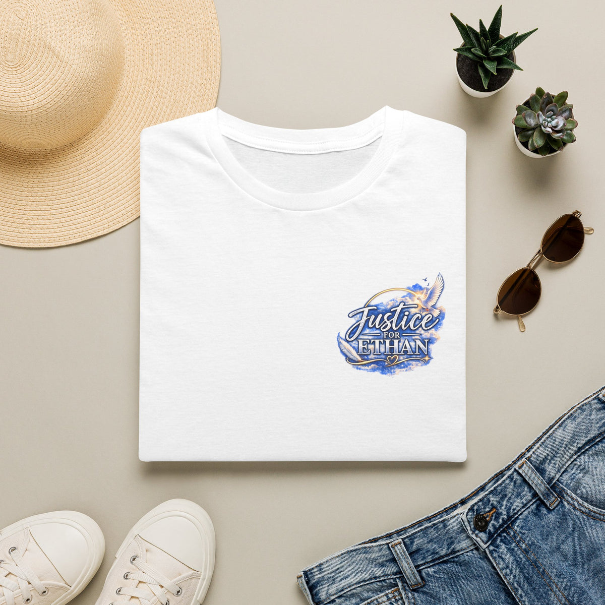 T-Shirt — "Justice for Ethan" " Your story still matters" Memorial Tee ( Angel Wing Edition)