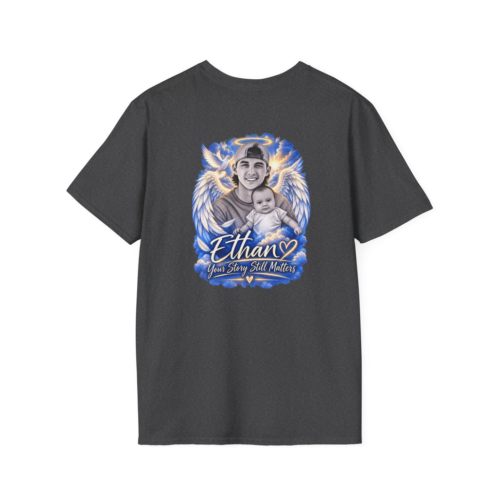 T-Shirt — "Justice for Ethan" " Your story still matters" Memorial Tee ( Angel Wing Edition)