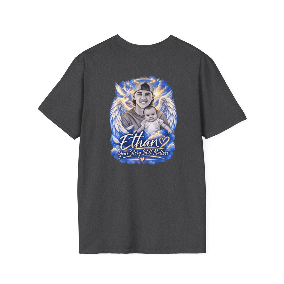 T-Shirt — "Justice for Ethan" " Your story still matters" Memorial Tee ( Angel Wing Edition)
