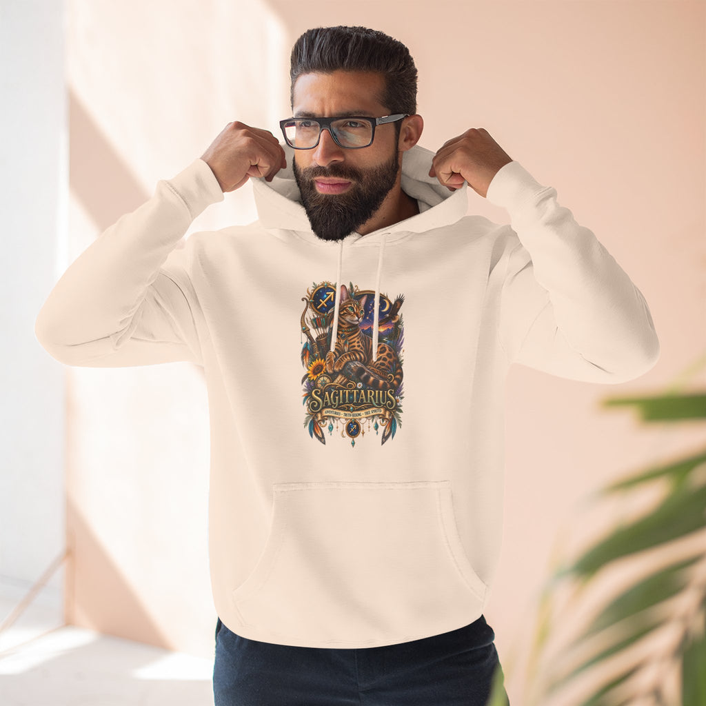 Sagittarius Bengal Zodiac Hoodie — Celestial Archer Constellation Graphic