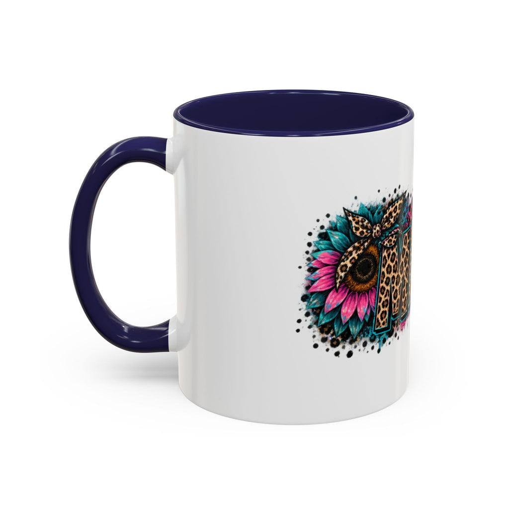 Leopard Print 'Mema' Accent Coffee Mug — Bold Animal Print Ceramic Mug- Mema Gift