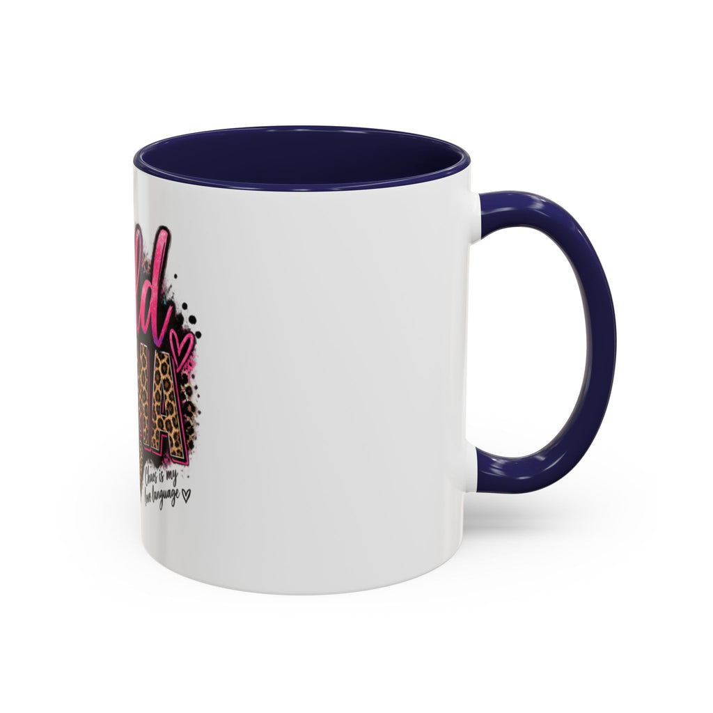 Wild Mama Leopard Accent Coffee Mug – Fun Mom Gift, Pink Crown Graphic (11/15 oz)