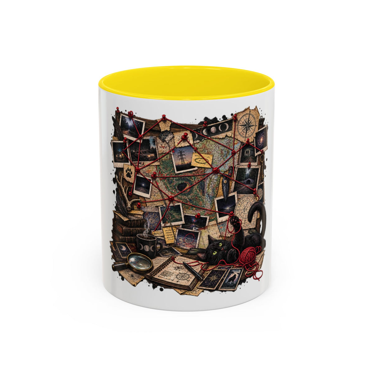 Conspiracy Board Coffee Mug — Detective Mystery Map Design (11/15oz)