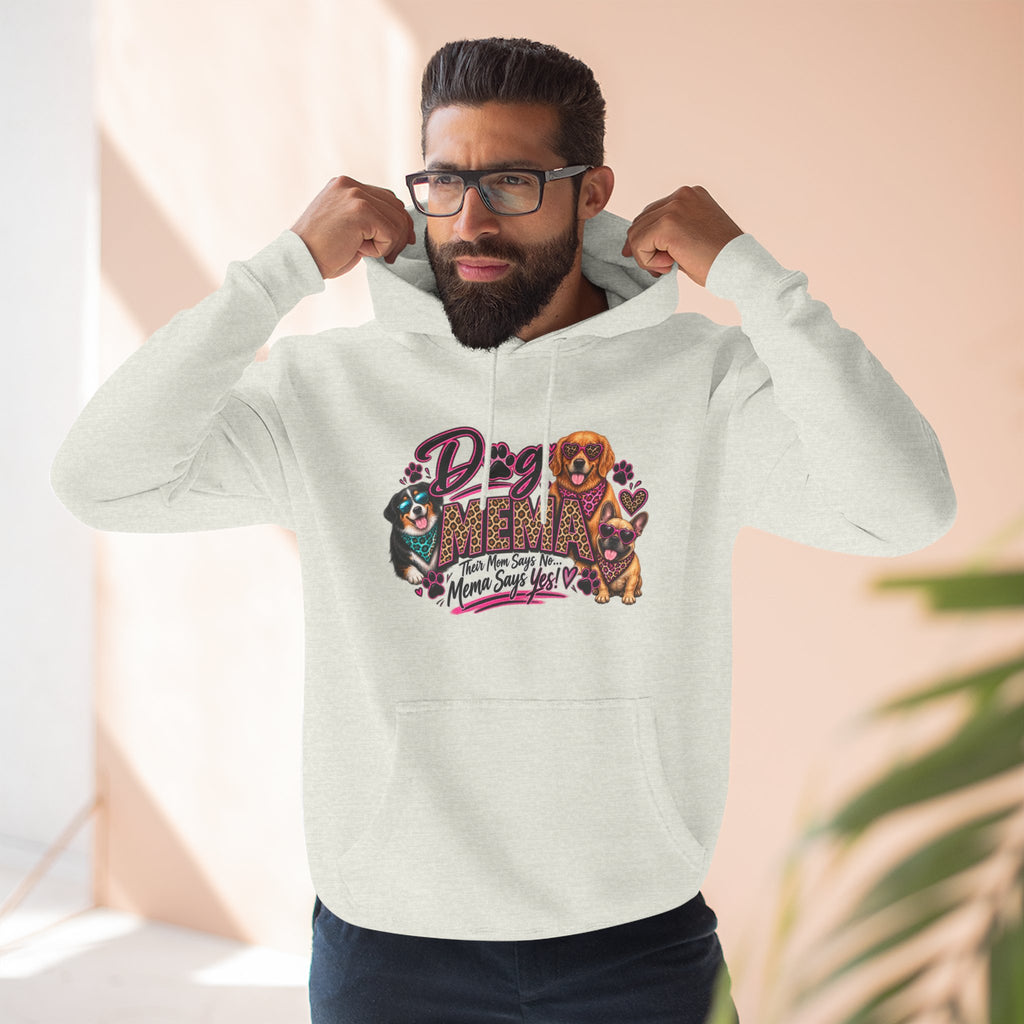 Dog Mema Hoodie — Cute Paw Print Graphic Pullover for Grandma Dog lovers