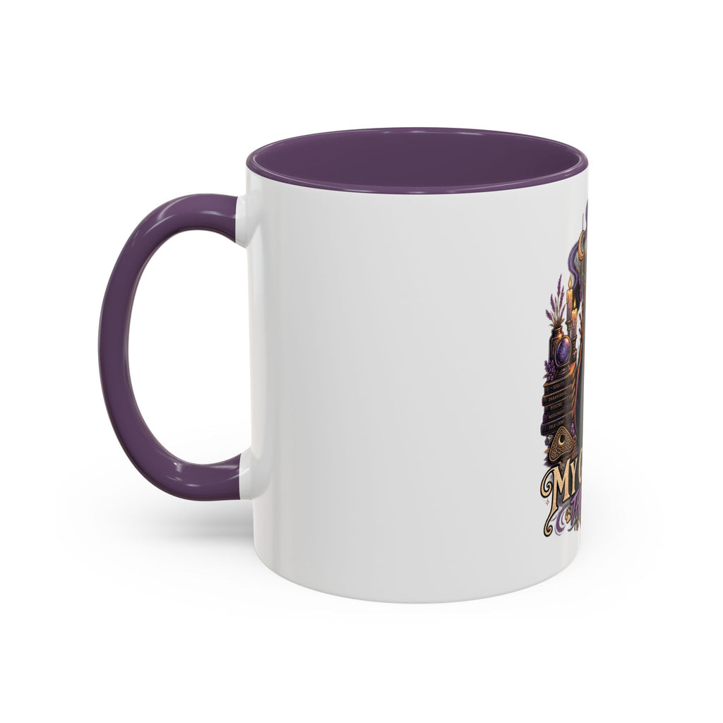 My Cat Sees Them Too Accent Coffee Mug – Halloween Cat & Ghost 11/15oz
