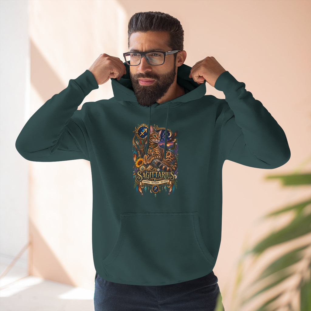 Sagittarius Bengal Zodiac Hoodie — Celestial Archer Constellation Graphic