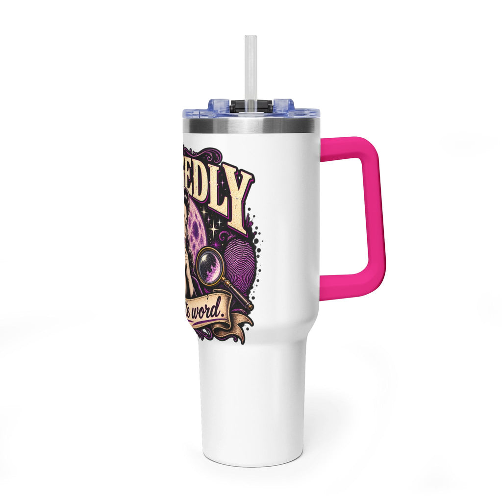 40oz Vacuum Tumbler - "Allegedly" Retro Detective Graphic