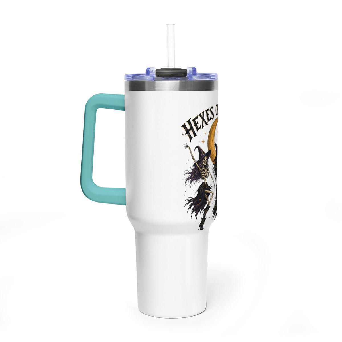 Hexes On My Exs 40oz Tumbler — Witch Moon Vacuum Insulated Travel Mug