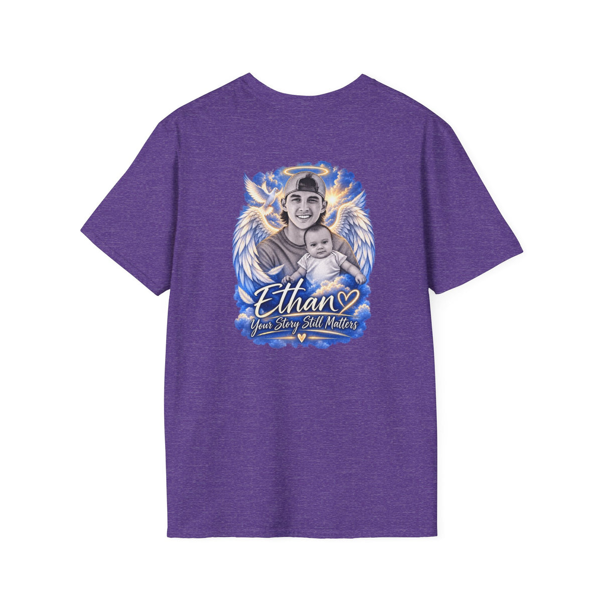 T-Shirt — "Justice for Ethan" " Your story still matters" Memorial Tee ( Angel Wing Edition)