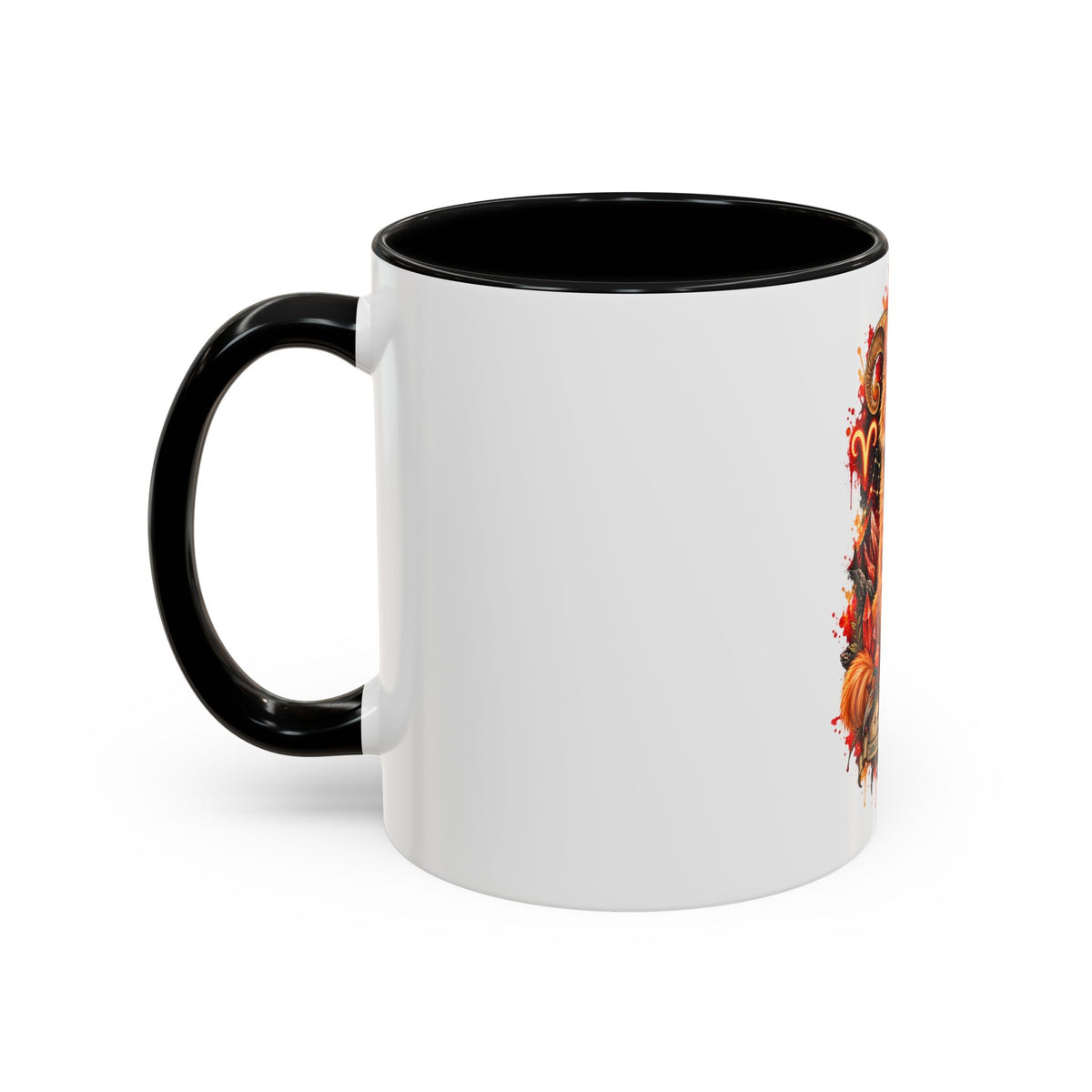 Aries Orange Tabby Cat Zodiac Coffee Mug – Cute Orange Tabby Astrology Accent Mug (11/15 oz)