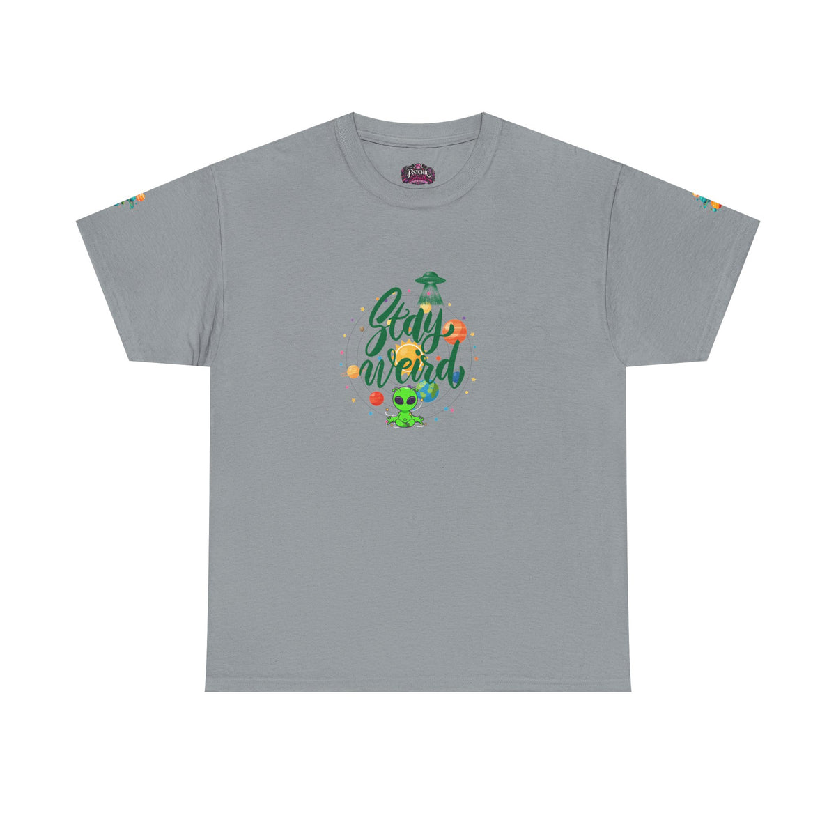 T-Shirt - 'Stay Weird' Cute Alien Space Graphic Tee (Playful, Casual Gift)