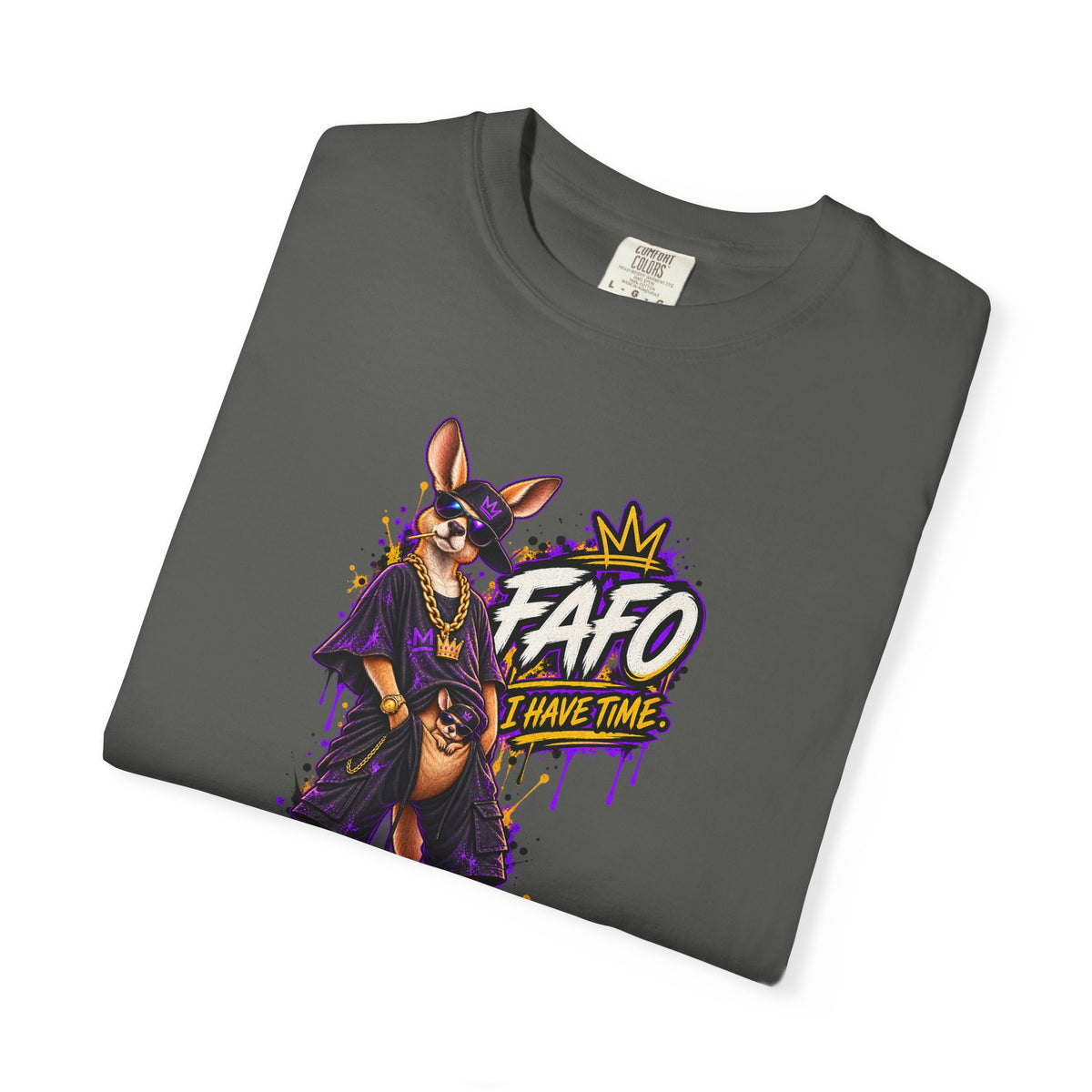 FAFO Kangaroo Graphic T-Shirt — Streetwear Retro Animal Design