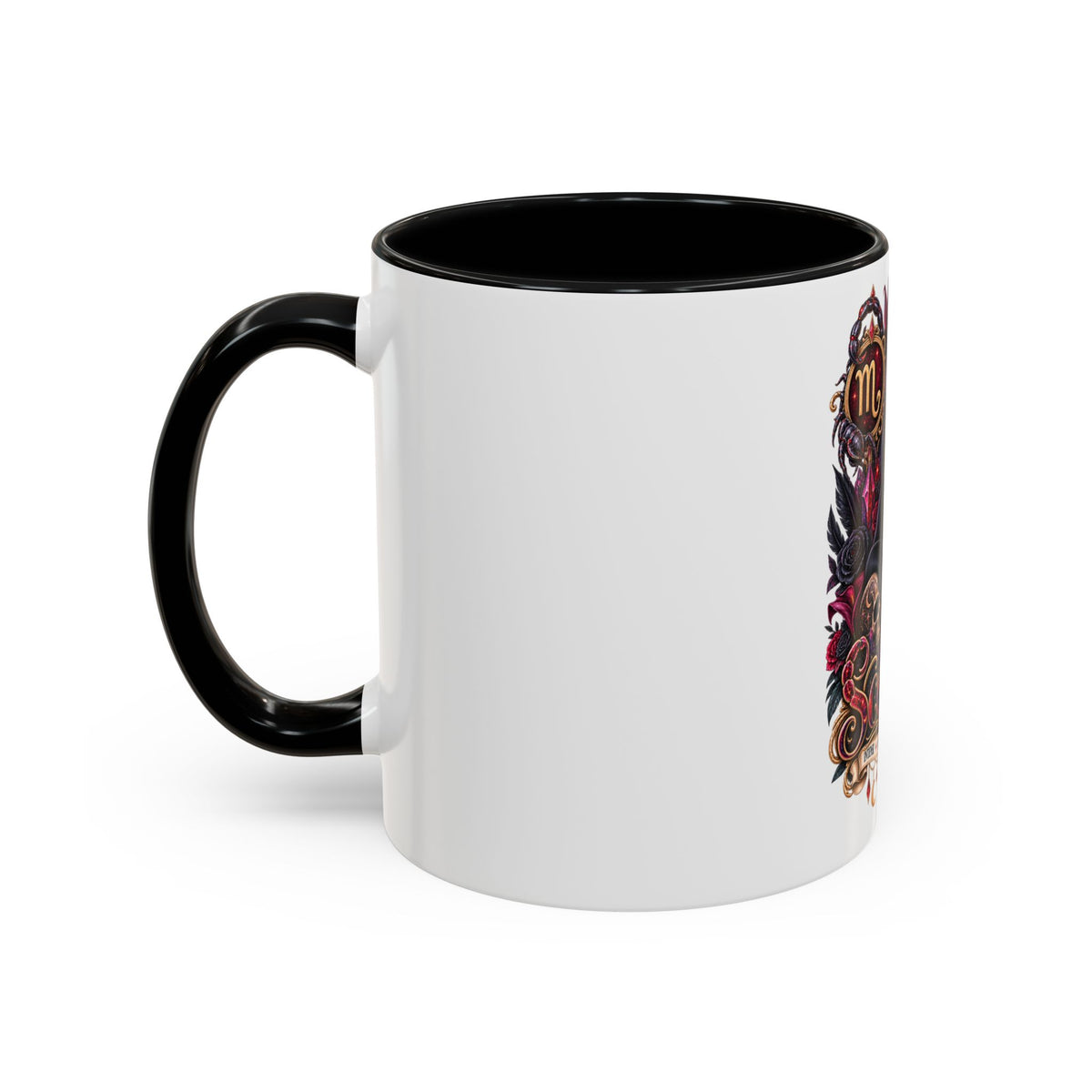 Scorpio Zodiac Black Cat Accent Coffee Mug – Astrology Gift (11oz & 15oz)