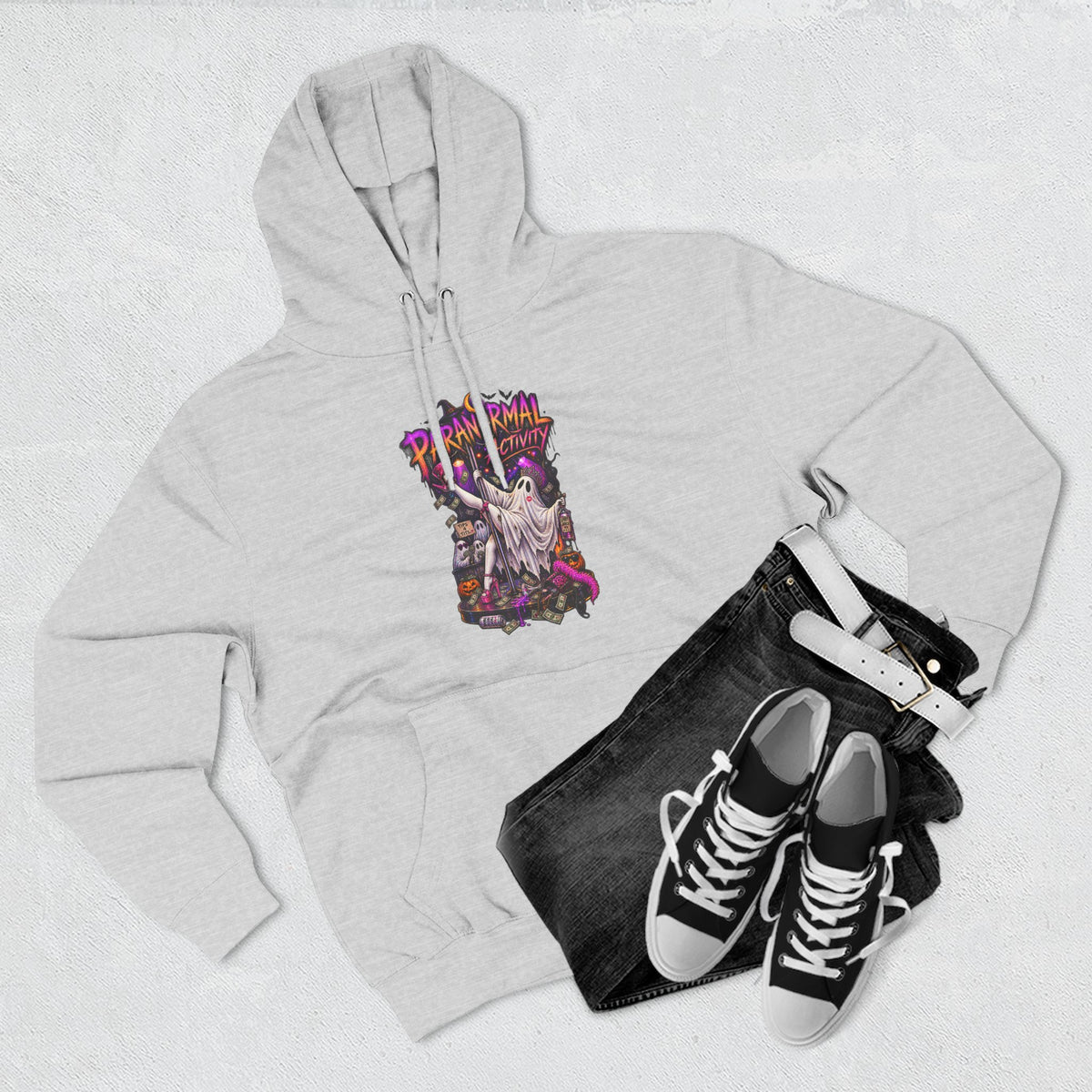 Paranormal Activity Ghost Pole Dancing — Retro Halloween Graphic Pullover