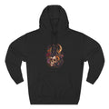 Skull & Cat Hoodie — Romantic Gothic Celestial Moon Graphic Fleece Pullover