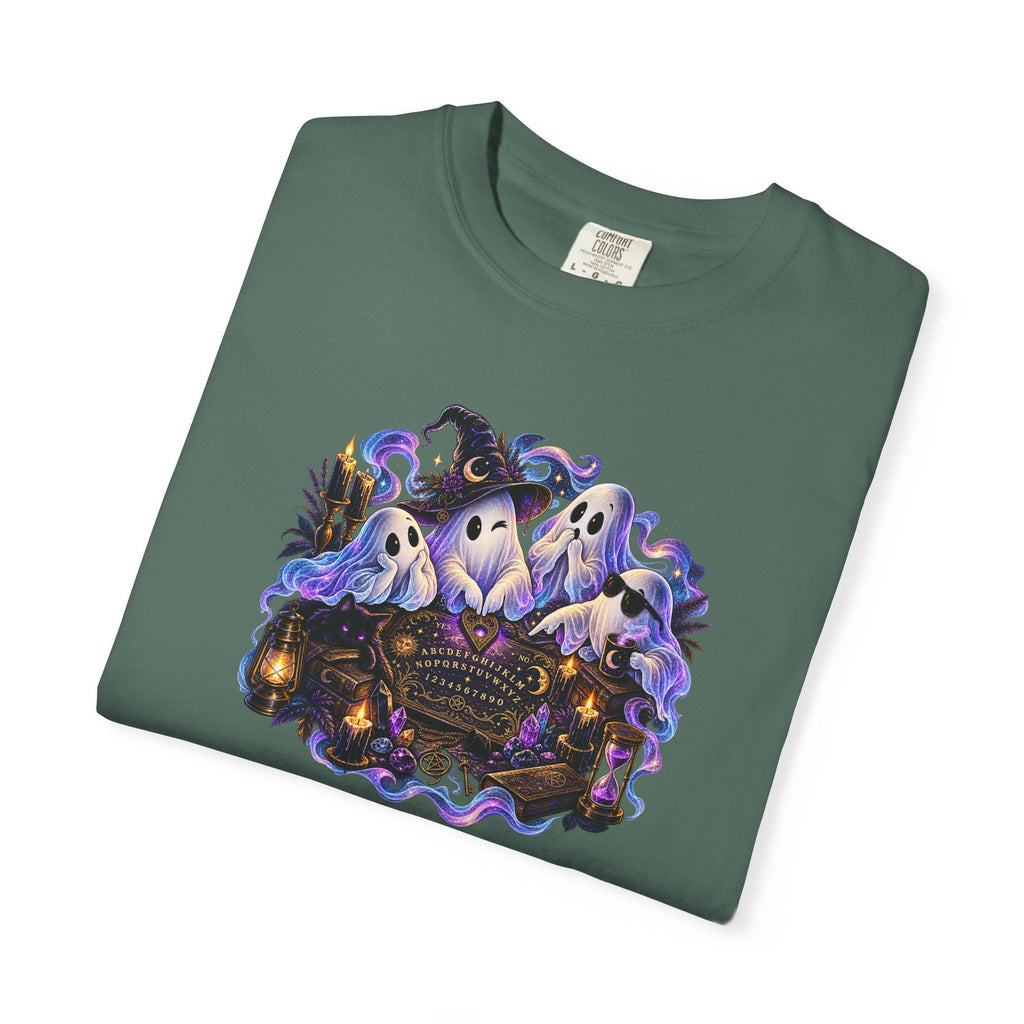 Halloween Ghost Crew T-Shirt — Spooky Night Pumpkin & Bats Graphic Tee