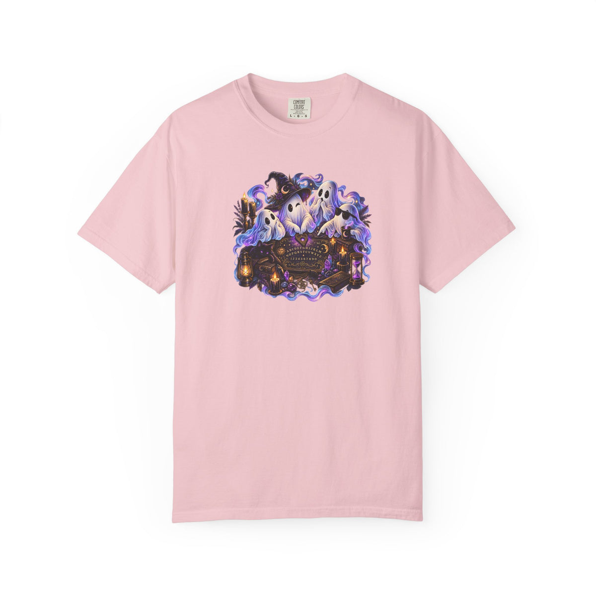 Halloween Ghost Crew T-Shirt — Spooky Night Pumpkin & Bats Graphic Tee