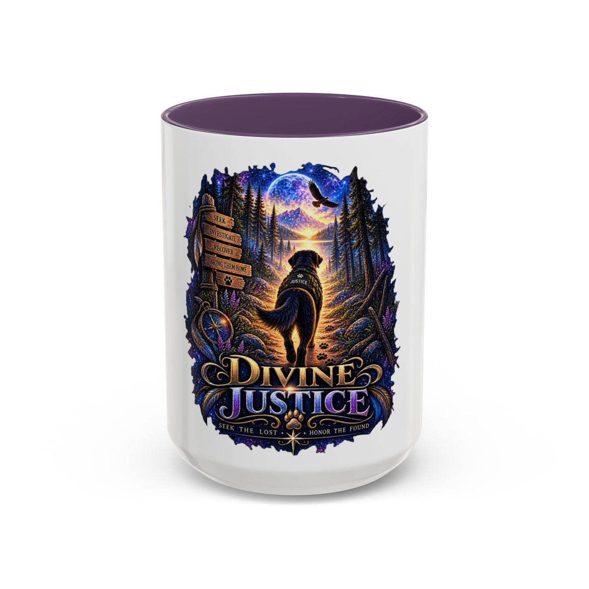 Divine Justice Coffee Mug — Search Dog Support 11/15oz Accent Mug