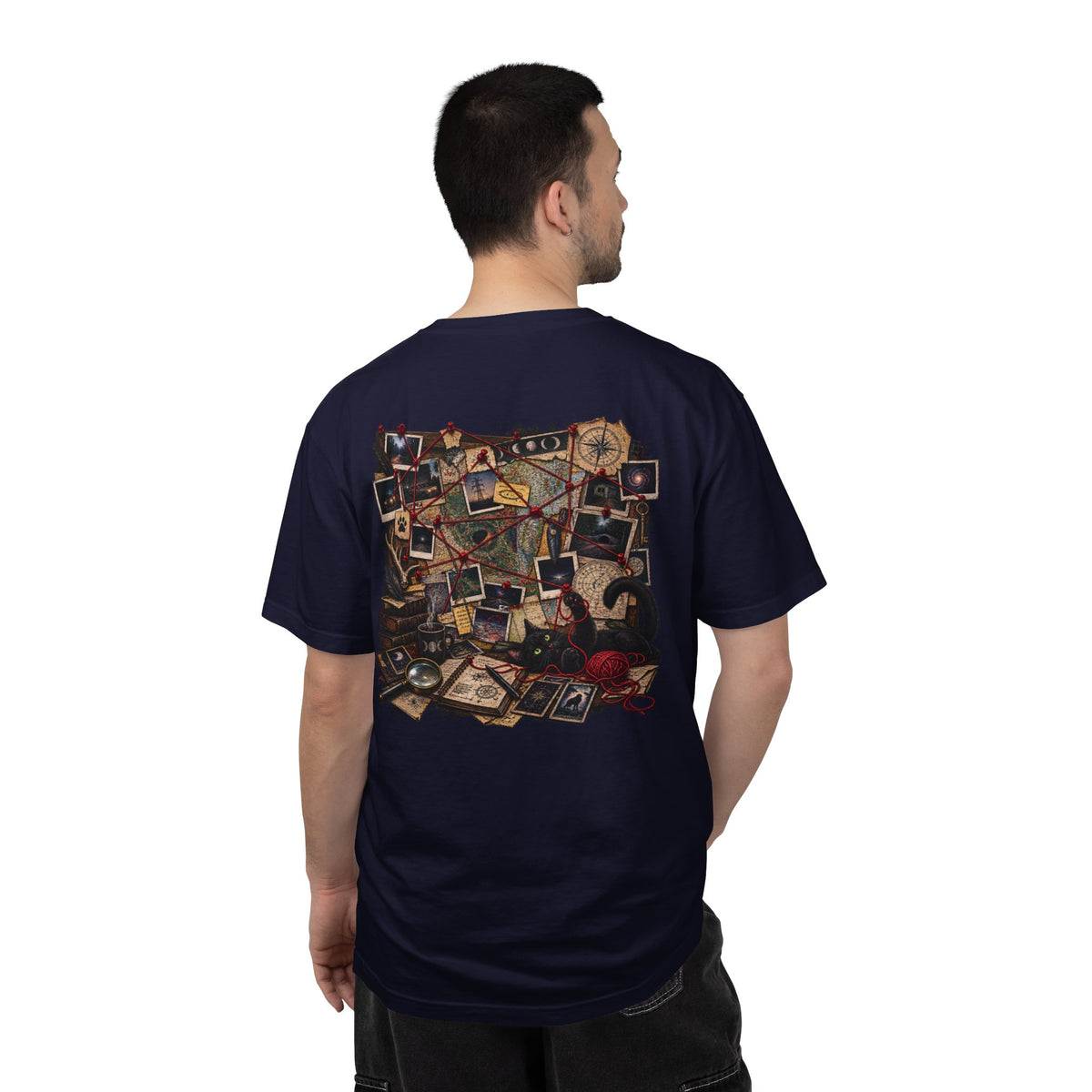 Mystery Evidence Board T-Shirt — Crime Scene Collage Graphic Tee