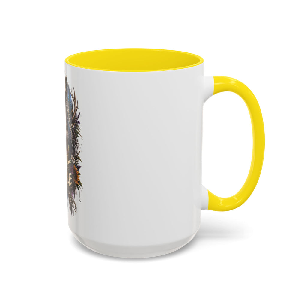 Feral Not Fragile Wolf Accent Coffee Mug (11oz & 15oz)