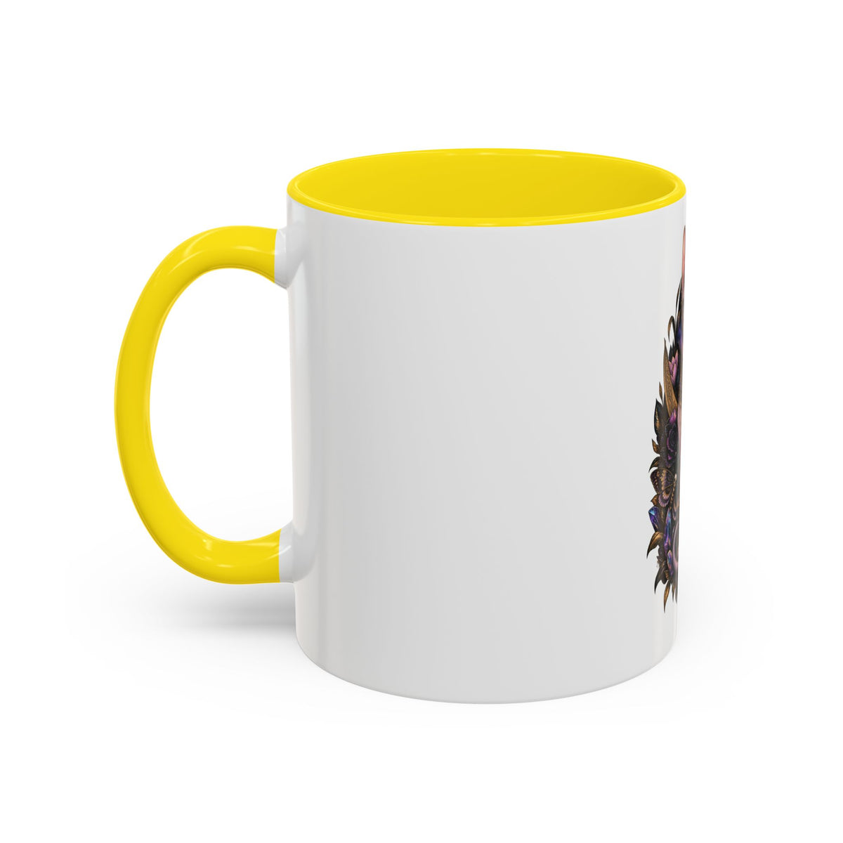 Mystic Sphynx Cat Coffee Mug — Magical Moon & Floral Accent (11/15 oz)