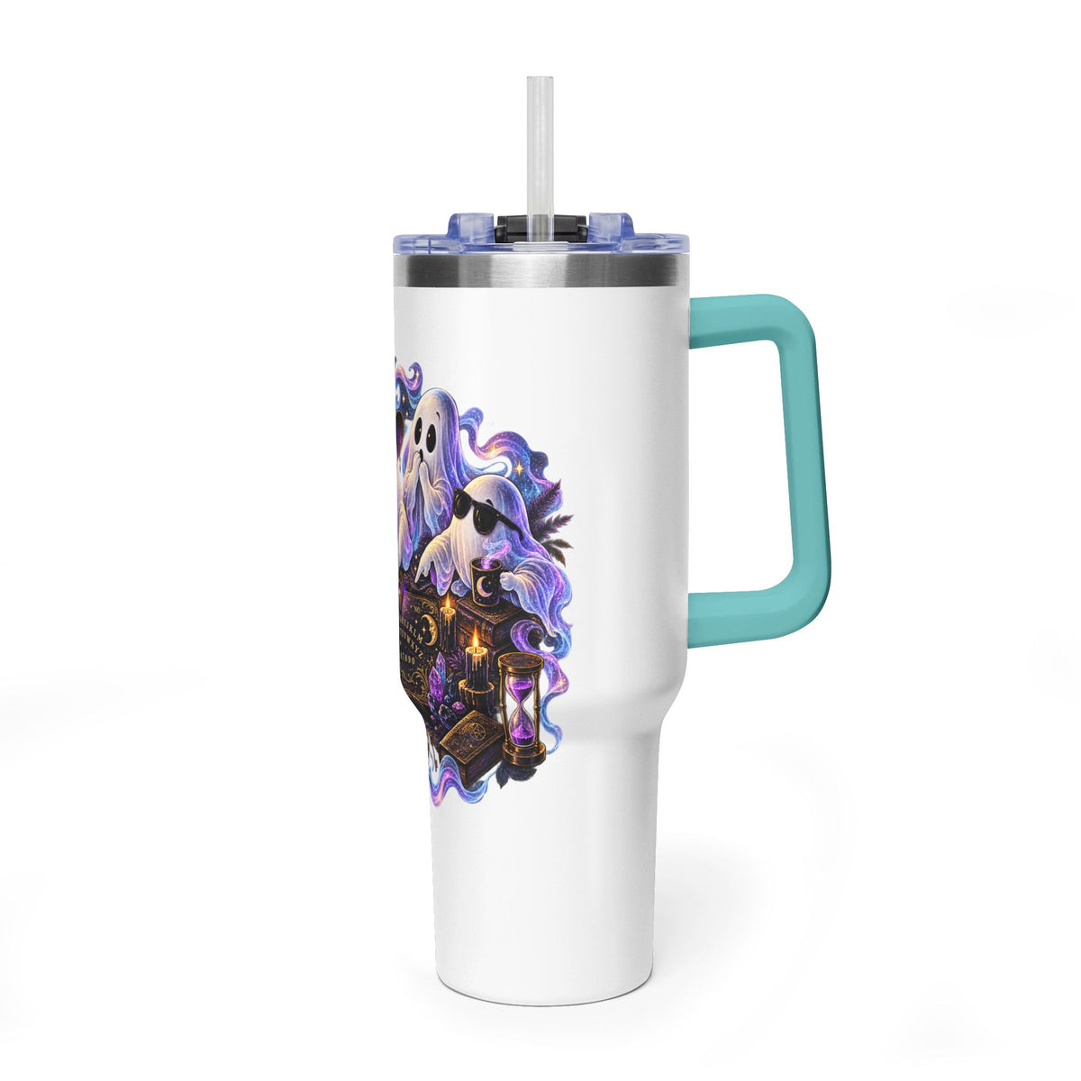 Ghost Crew 40oz Thermal Tumbler — Cute Halloween Ghosts Design